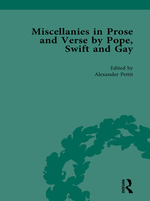 cover image of Miscellanies in Prose and Verse by Pope, Swift and Gay Vol 3
